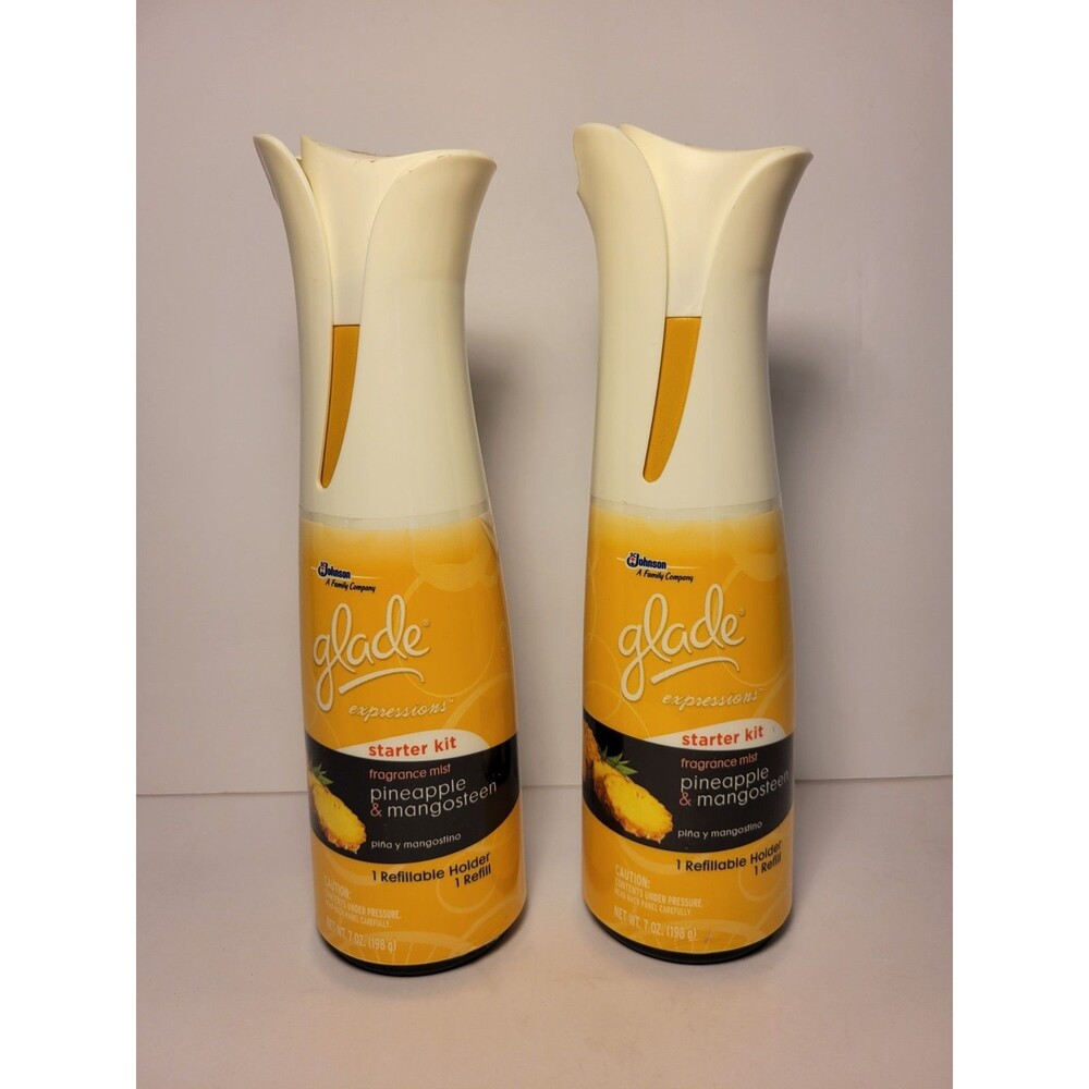 3 Vintage Glade Expressions Pineapple Cotton Starter Kit Spray Mist Room Air